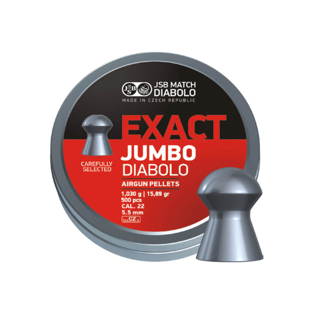 JSB Exact Jumbo 5.52 mm Diabolo Luchtbukskogels - 500 st