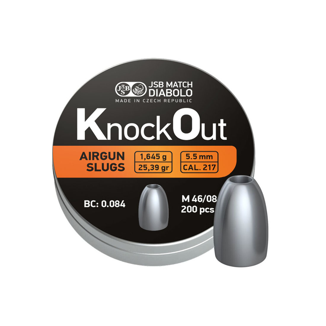 JSB KnockOut Slug 5.5 mm Luchtbukskogels - 200 st